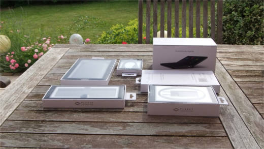 Boxes containing PDA and accessories